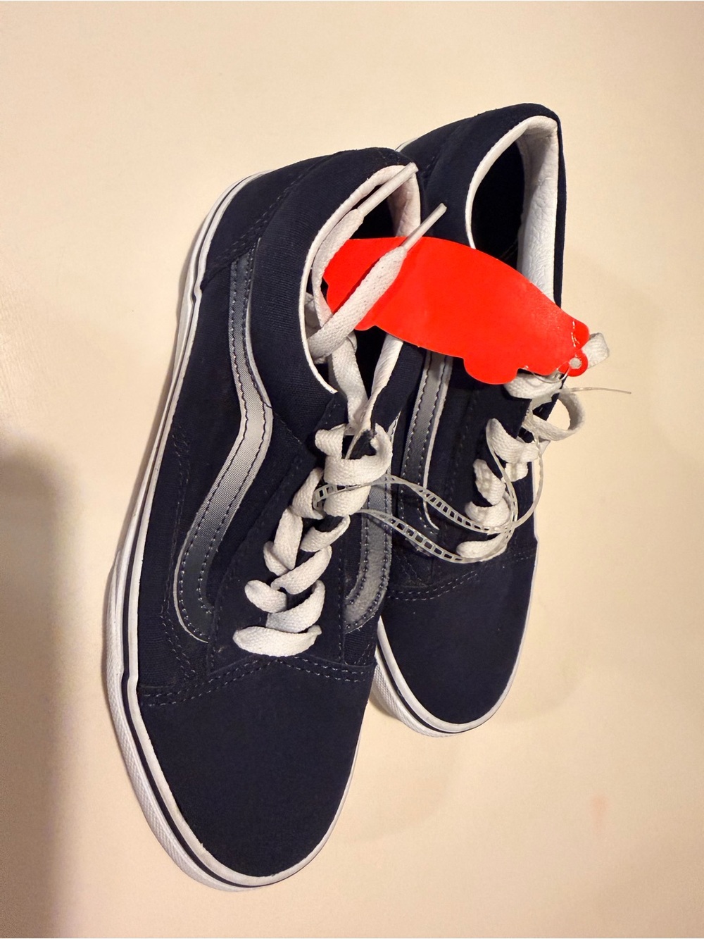 Youth Navy Lace-Up Skate Sneakers - Classic Casual Style